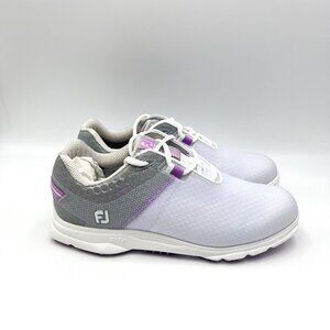 6W 6 WIDE WIDTH Footjoy White Purple Grey Golf‎ Sneakers Shoes